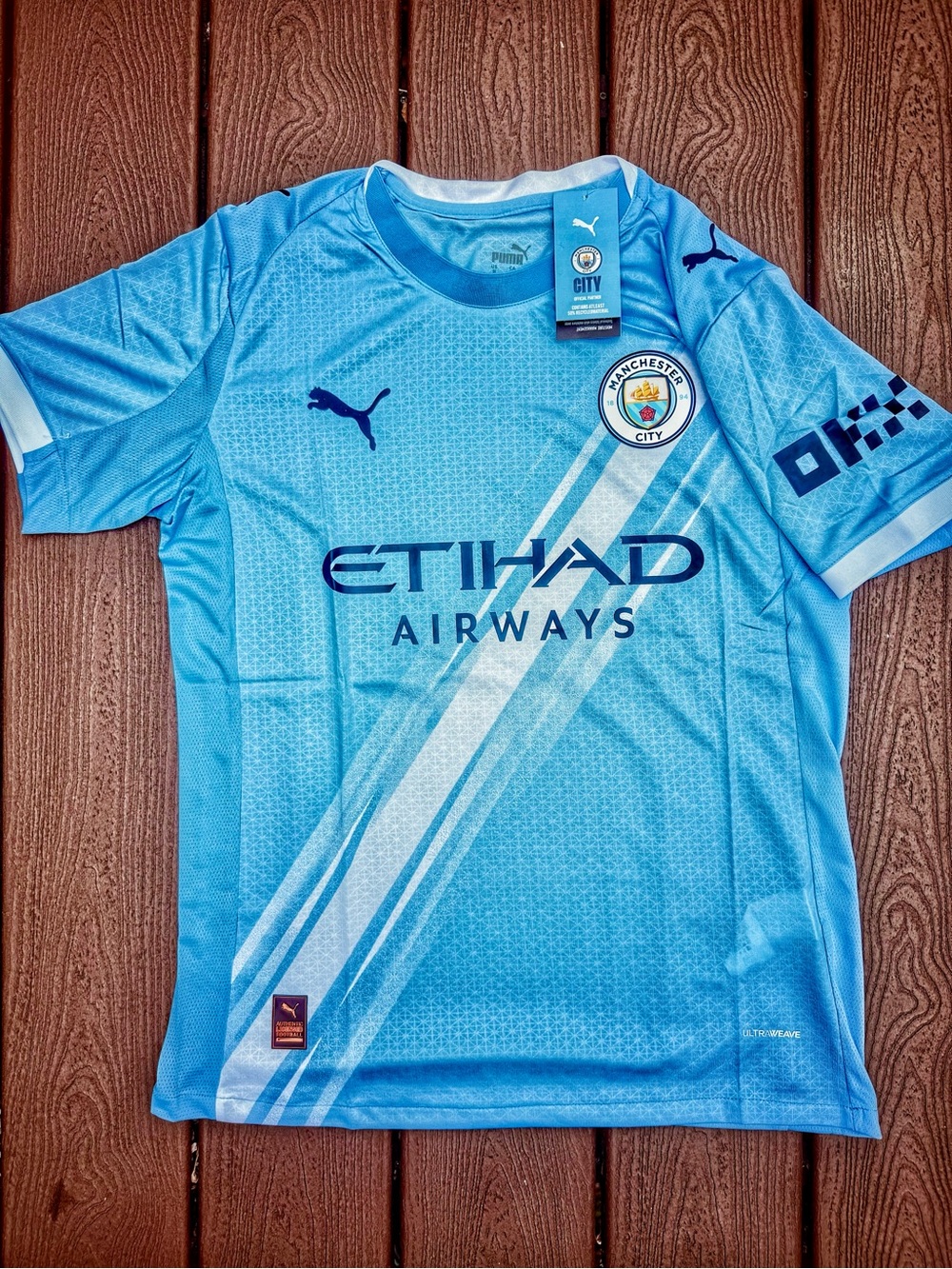 Puma Manchester City Men Sky Blue Jersey with Navy Accents